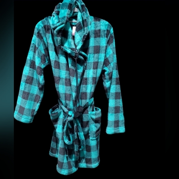 Sleep Chic Bath Robe Size XXL NWT Buffalo Check Kitten Soft 😸 ♥️ L👀K - Picture 1 of 14